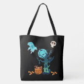 Tote Bag Halloween Éffrayant Déplaisant Fantômes chauves-so (Dos)