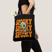 Tote Bag Halloween éffrayant Mummy Hugging Citrouille (De près)