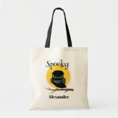 Tote Bag Halloween éffrayant noir personnalisé (Devant)