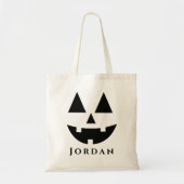 Tote Bag Halloween faciale Jack-O-Lantern personnalisées (Devant)