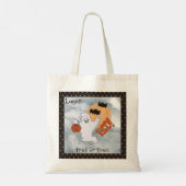 Tote Bag Halloween Fantôme et chauves-souris Trick ou trait (Dos)