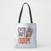 Tote Bag Halloween fantôme mignon mais Déplaisant (Devant)