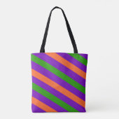 Tote Bag Halloween Festif Striped Custom Monogramme (Dos)