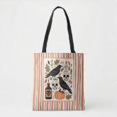 Tote Bag Halloween Fête de l'art populaire éffrayant (Devant)