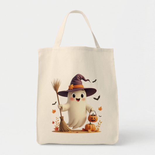 Tote Bag Halloween Ghost Cute Witchy (Devant)
