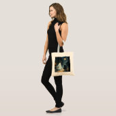 Tote Bag Halloween Ghost et Rencontre de chat (Devant (modèle))