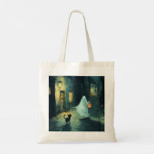 Tote Bag Halloween Ghost et Rencontre de chat (Dos)