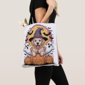 Tote Bag Halloween Golden Retriever (De près)