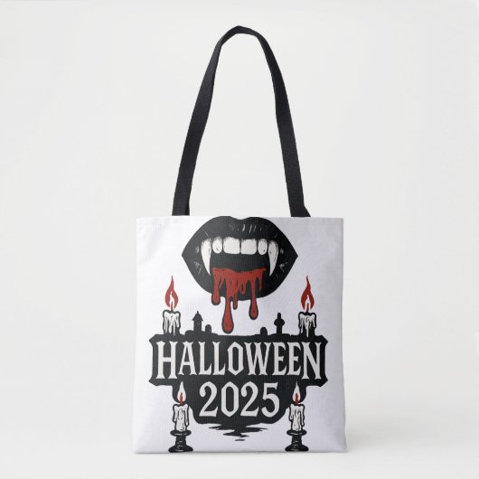 Tote Bag Halloween gothique Vampire (Devant)