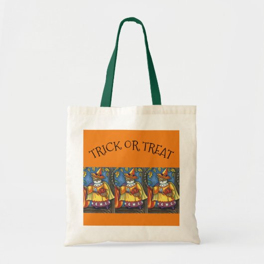 TOTE BAG HALLOWEEN HOTS, OWL WIZARD TRICK OU TRAITEMENT (Devant)