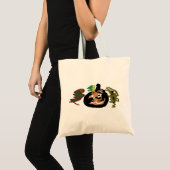 Tote Bag Halloween jack o 'lantercafé (Devant (produit))