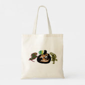 Tote Bag Halloween jack o 'lantercafé (Dos)