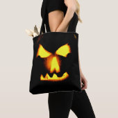 Tote Bag Halloween Jack-o'-lantern Face (De près)