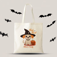 Halloween joli chiot Jack-o'-lantern tour ou régal