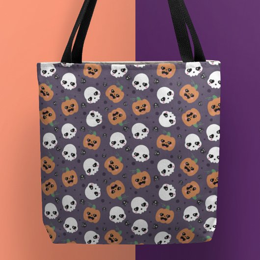 Tote Bag Halloween Kawaii Motif