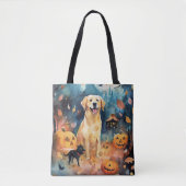 Tote Bag Halloween Lappund Finlandais Avec Peur Citrouille (Devant)