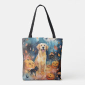 Tote Bag Halloween Lappund Finlandais Avec Peur Citrouille (Dos)