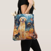 Tote Bag Halloween Lappund Finlandais Avec Peur Citrouille (De près)