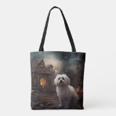 Tote Bag Halloween maltais effrayant (Dos)