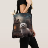 Tote Bag Halloween maltais effrayant (De près)