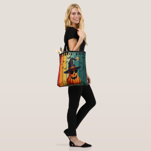 Tote Bag Halloween mignon drôle citrouille vintage automne