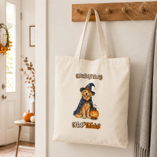Tote Bag Halloween Mignon Retriever Doré Magicien Tours