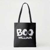 Tote Bag Halloween mignonne Simple Whimsical Ghost Boo Eyes (Devant)