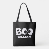 Tote Bag Halloween mignonne Simple Whimsical Ghost Boo Eyes (Dos)