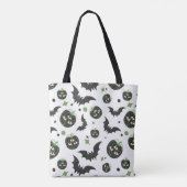 Tote Bag Halloween moderne 3 yeux Citrouille Éffrayant pour (Dos)
