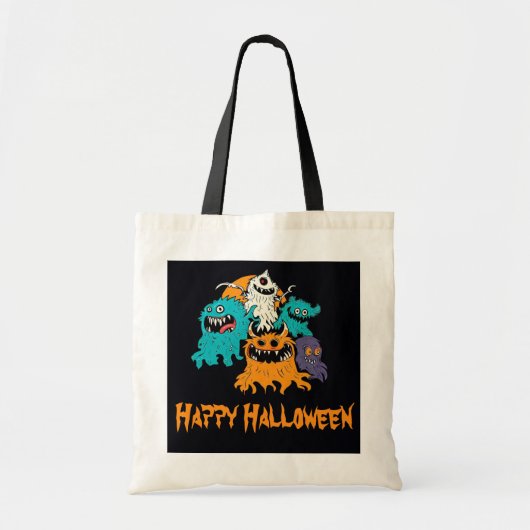 Tote Bag Halloween/Monster/octobre/automne (Devant)