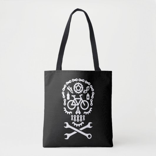 Tote Bag Halloween mountain MTB cycling bicycle sugar (Devant)