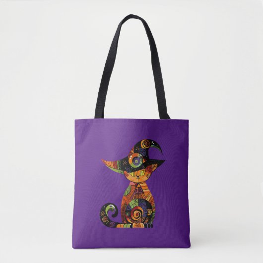 Tote Bag Halloween/mystique/chat/chute (Devant)