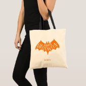Tote Bag Halloween noir chauve (Devant (produit))