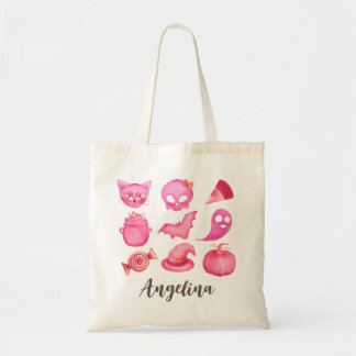 Tote Bag Halloween Nom du crâne de sorcière Éffrayante