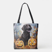 Tote Bag Halloween Nouvelle-Écosse avec la peur Citrouille (Dos)