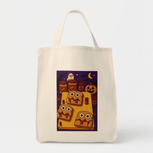Tote Bag Halloween P&J Sandwich Design
