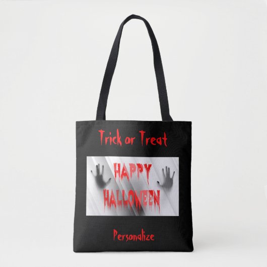 Tote Bag Halloween Paranormal Trick ou Treat Candy réutilis (Devant)