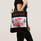 Tote Bag Halloween Paranormal Trick ou Treat Candy réutilis (De près)