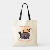 Tote Bag Halloween personnalisées brasser mal chat (Dos)