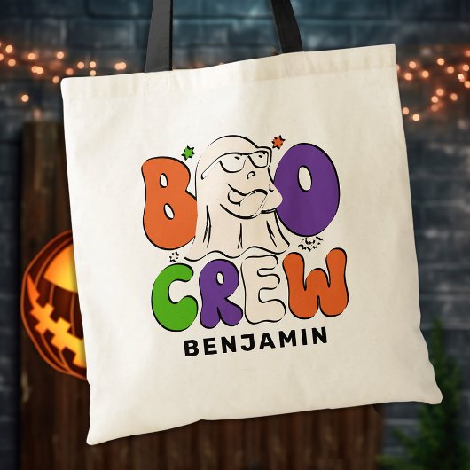 Tote Bag Halloween personnalisées de l'équipage de BOO Retr