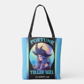 Tote Bag Halloween rétro Blue Witch (Dos)