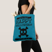 Tote Bag Halloween rétro typographique (De près)