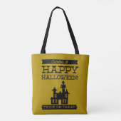 Tote Bag Halloween rétro typographique (Dos)