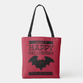 Tote Bag Halloween rétro typographique (Dos)