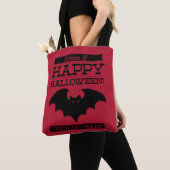Tote Bag Halloween rétro typographique (De près)