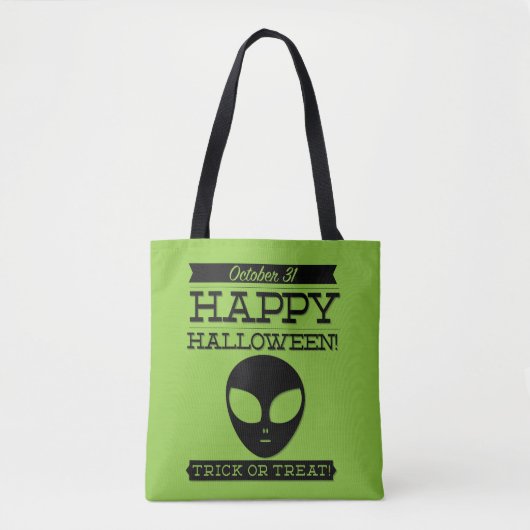 Tote Bag Halloween rétro typographique (Devant)