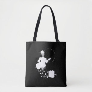 Tote Bag Halloween Scarecrow Jouer le crâne de guitare