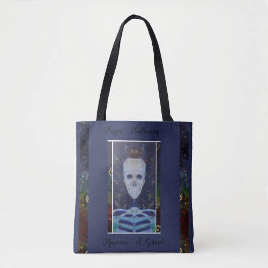Tote Bag Halloween Skeleton Maureen Girard (Devant)