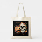 Tote Bag Halloween Skull and Pumkin (Dos)