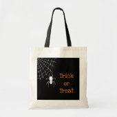 Tote Bag Halloween Spider Web Trick ou traitement (Devant)